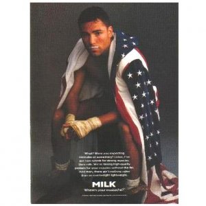 OSCAR DE LA HOYA Milk Mustache Magazine Ad &Acirc;&copy; 1996