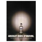 ABSOLUT HORS D'OEUVRE Vodka Magazine Ad 13th Restaurant Awards ABSOLUT HORS D'OEUVRE Vodka Magazine Ad 13th Restaurant Awards