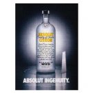 ABSOLUT INGENUITY Vodka Magazine Ad