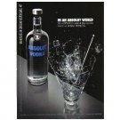 IN AN ABSOLUT WORLD Spanish Language Vodka Magazine Ad DEL AUTÉNTICO SABOR...