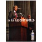 IN AN ABSOLUT WORLD Vodka Magazine Ad PINOCCHIO NOSE