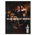 IN AN ABSOLUT WORLD Vodka Magazine Ad BORING MARRIED LOOKING TWISTED