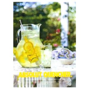 ABSOLUT QUENCHER Vodka Magazine Ad