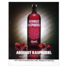 ABSOLUT RASPBERRI Vodka Magazine Ad FRENCH TEXT