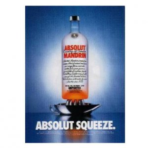 ABSOLUT SQUEEZE Vodka Magazine Ad MANDRIN