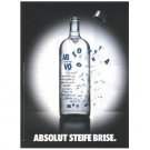 ABSOLUT STEIFE BRISE German Language Vodka Magazine Ad