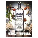 ABSOLUT TREASURE Vodka Magazine Ad ABSOLUT TREASURE Vodka Magazine Ad
