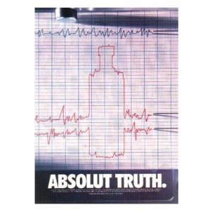 ABSOLUT TRUTH Vodka Magazine Ad LIE DETECTOR