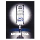ABSOLUT YOGA Vodka Magazine Ad