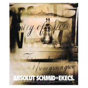 ABSOLUT SCHMID+EKECS Vodka Magazine Ad