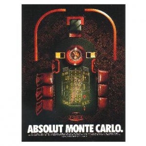 ABSOLUT MONTE CARLO Vodka Magazine Ad