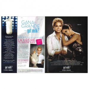 CAROLINA HERRERA & CAROLINA HERRERA DE BAEZ got milk? Milk Magazine Ad &Acirc;&copy; 2009 SPANISH TEXT 2pp