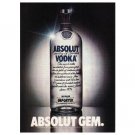 ABSOLUT GEM Vodka Magazine Ad