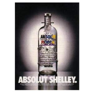 ABSOLUT SHELLEY Vodka Magazine Ad