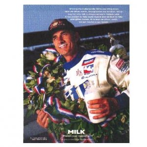 ARIE LUYENDYK Milk Mustache Magazine Ad &Acirc;&copy; 1997