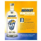 ABSOLUT VANCOUVER Vodka Magazine Ad