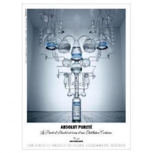 ABSOLUT PURET&Atilde;� Vodka Magazine Ad FRENCH TEXT