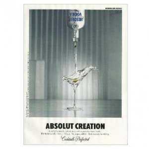 ABSOLUT CREATION Vodka Magazine Ad COCKTAILS PERFECTED