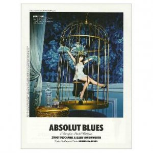 ABSOLUT BLUES Vodka Magazine Ad