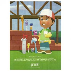 Handy Manny got milk? Milk Mustache Magazine Ad &Acirc;&copy; 2010