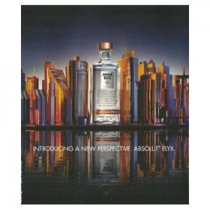 ABSOLUT ELYX Canadian Vodka Magazine Ad