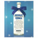 ABSOLUT VODKA Canadian Magazine Ad NO CAPTION Christmas 2008