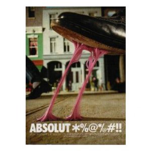 ABSOLUT CURSE *%@*/@#!! Vodka Magazine Ad