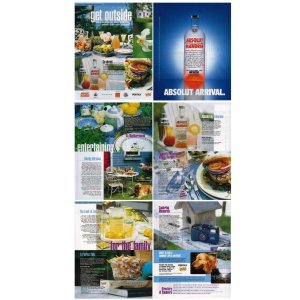 ABSOLUT ARRIVAL w/ ABSOLUT MANDRINADE Cocktail Recipe & Snack Recipes - 6 PAGES