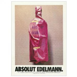 ABSOLUT EDELMANN Vodka Magazine Ad
