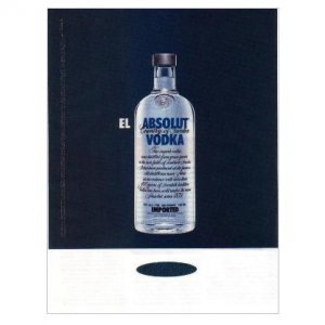 EL ABSOLUT Vodka Magazine Ad Spanish Text