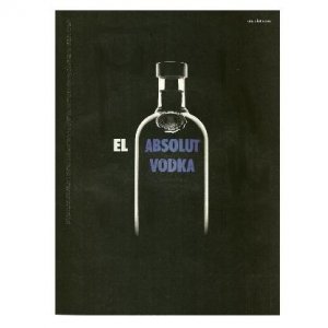 EL ABSOLUT Vodka Magazine Ad 2006 Black Background