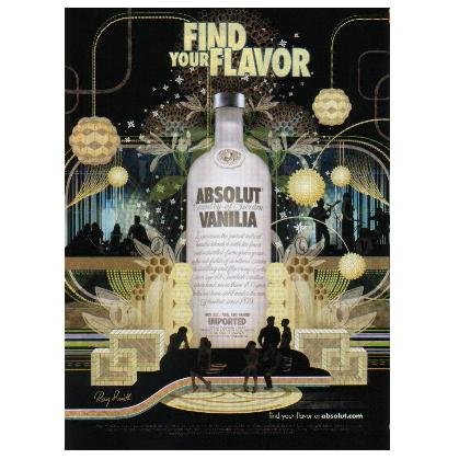 FIND YOUR FLAVOR Absolut Vanilia Vodka Magazine Ad