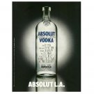 ABSOLUT L.A. Vodka Magazine Ad MOVIE CREDITS VERSION