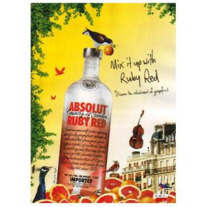 MIX IT UP WITH RUBY RED Absolut Vodka Magazine Ad