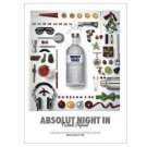 ABSOLUT NIGHT IN Vodka Magazine Ad