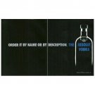 ORDER IT BY NAME OR BY DESCRIPTION. THE ABSOLUT VODKA Magazine Ad - 2 PAGES
