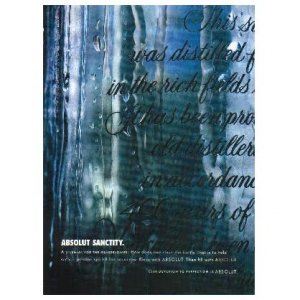 ABSOLUT SANCTITY Vodka Magazine Ad