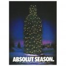 ABSOLUT SEASON Vodka Magazine Ad
