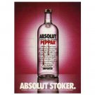 ABSOLUT STOKER Vodka Magazine Ad