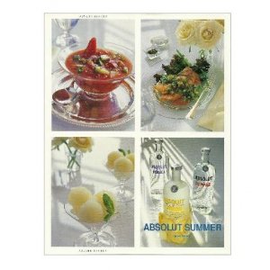 ABSOLUT SUMMER Double-Sided Recipe Cards Spectacular Magazine Ad