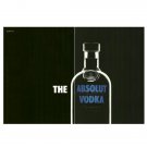 THE ABSOLUT VODKA Magazine Ad BLACK BACKGROUND 2 Pages