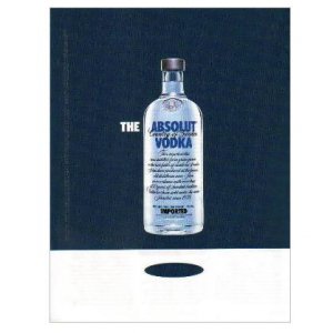 THE ABSOLUT VODKA Magazine Ad FLOATING BOTTLE