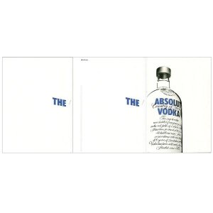 THE ABSOLUT VODKA Magazine Ad WHITE BACKGROUND 3-Page Insert