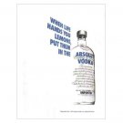 WHEN LIFE HANDS YOU LEMONS, PUT THEM IN THE ABSOLUT VODKA Magazine Ad
