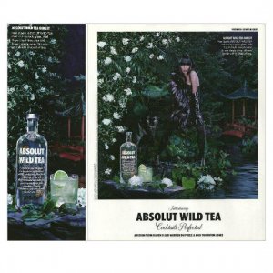 ABSOLUT WILD TEA Vodka Magazine Ad w/ Cocktail Recipe Sidebar