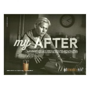 MIRINDA CARFRAE got chocolate milk? Magazine Ad NO MUSTACHE 1 Page Horizontal