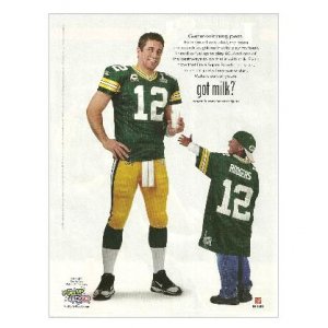 AARON RODGERS got milk? Milk Mustache Magazine Ad &Acirc;&copy; 2011