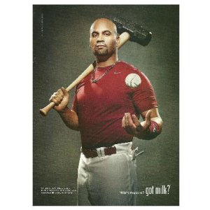 ALBERT PUJOLS got milk? Milk Mustache Magazine Ad &Acirc;&copy; 2010