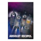 ABSOLUT RECIPES -12-Page Booklet w/ 11 Cocktail Recipes