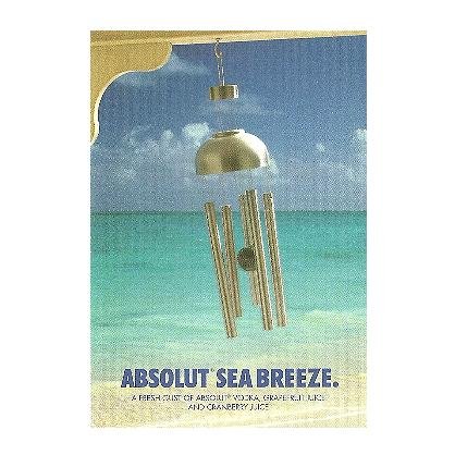ABSOLUT SEA BREEZE - 4-Page Brochure w/ 5 Cocktail Recipes